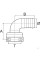 Штуцер для шланга с внутр. резьбой T7 90°, 50мм 1190750