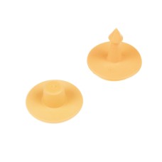 Бирка оранжевая круглая, 28мм